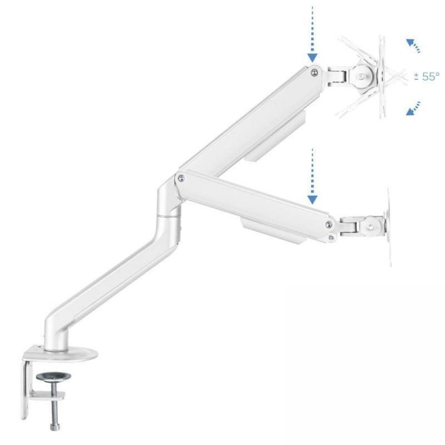 Soporte de Mesa para Monitor TooQ DB4032TNR-W/ Giratorio/ Inclinable/ hasta 9kg
