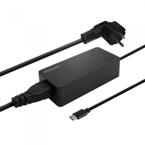 Cargador de Portátil Aisens ASCH-1PD65D-BK/ 1xUSB Tipo-C/ 65W