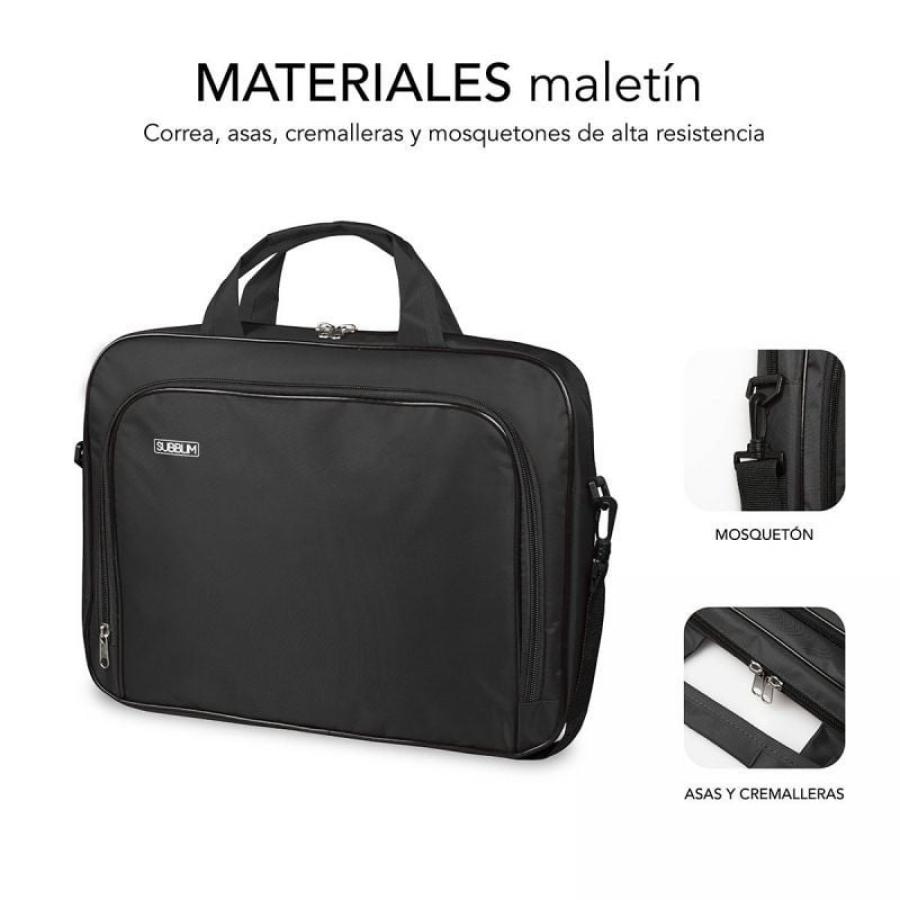 Maletín Subblim Oxford para Portátiles hasta 12.5'/ Negro