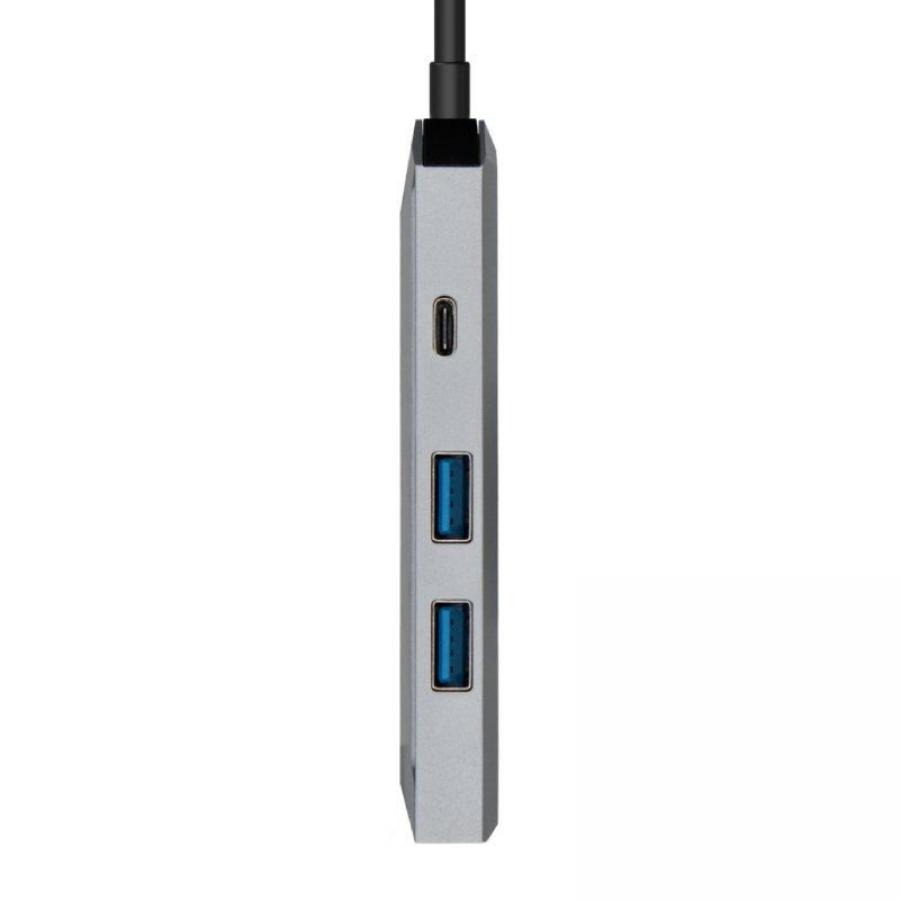 Docking USB Tipo-C Aisens ASUC-4P002-GR/ 1xHDMI 4K/ 2xUSB/ 1xUSB Tipo-C PD/ Gris