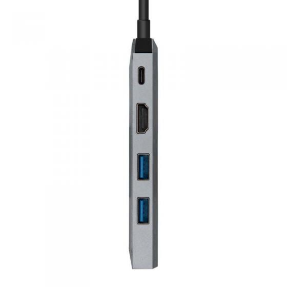 Docking USB Tipo-C Aisens ASUC-5P003-GR/ 1xHDMI 4K/ 2xUSB/ 1xRJ45/ 1xUSB Tipo-C PD/ Gris