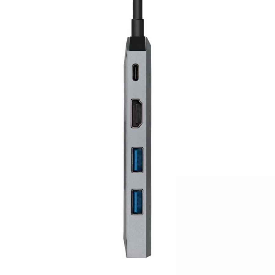 Docking USB Tipo-C Aisens ASUC-5P003-GR/ 1xHDMI 4K/ 2xUSB/ 1xRJ45/ 1xUSB Tipo-C PD/ Gris