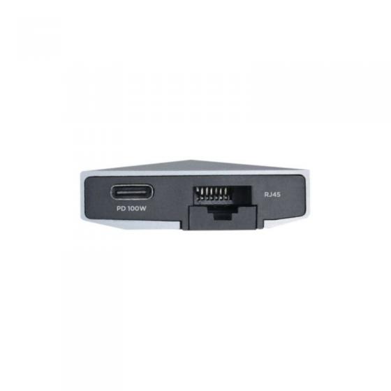 Docking USB Tipo-C Aisens ASUC-8P004-GR/ 1xHDMI 4K/ 3xUSB/ 1xRJ45/ 1xLector Tarjetas / 1xUSB Tipo-C PD/ Gris