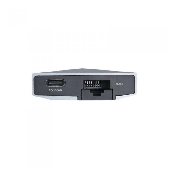 Docking USB Tipo-C Aisens ASUC-9P001-GR/ 1xHDMI 4K/ 3xUSB/ 1xRJ45/ 1xAudio/ 1xLector Tarjetas / 1xUSB Tipo-C PD/ Gris