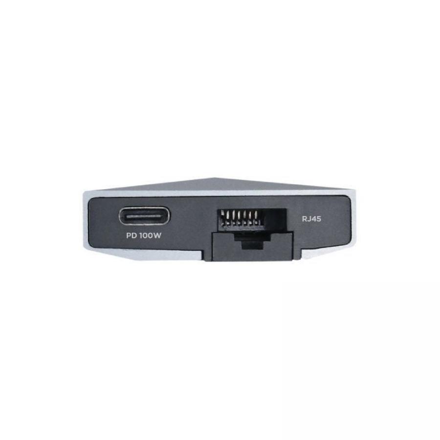 Docking USB Tipo-C Aisens ASUC-9P001-GR/ 1xHDMI 4K/ 3xUSB/ 1xRJ45/ 1xAudio/ 1xLector Tarjetas / 1xUSB Tipo-C PD/ Gris