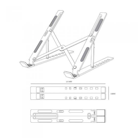 Soporte para Portátil/Tablet Aisens LPS2M-173 hasta 15'