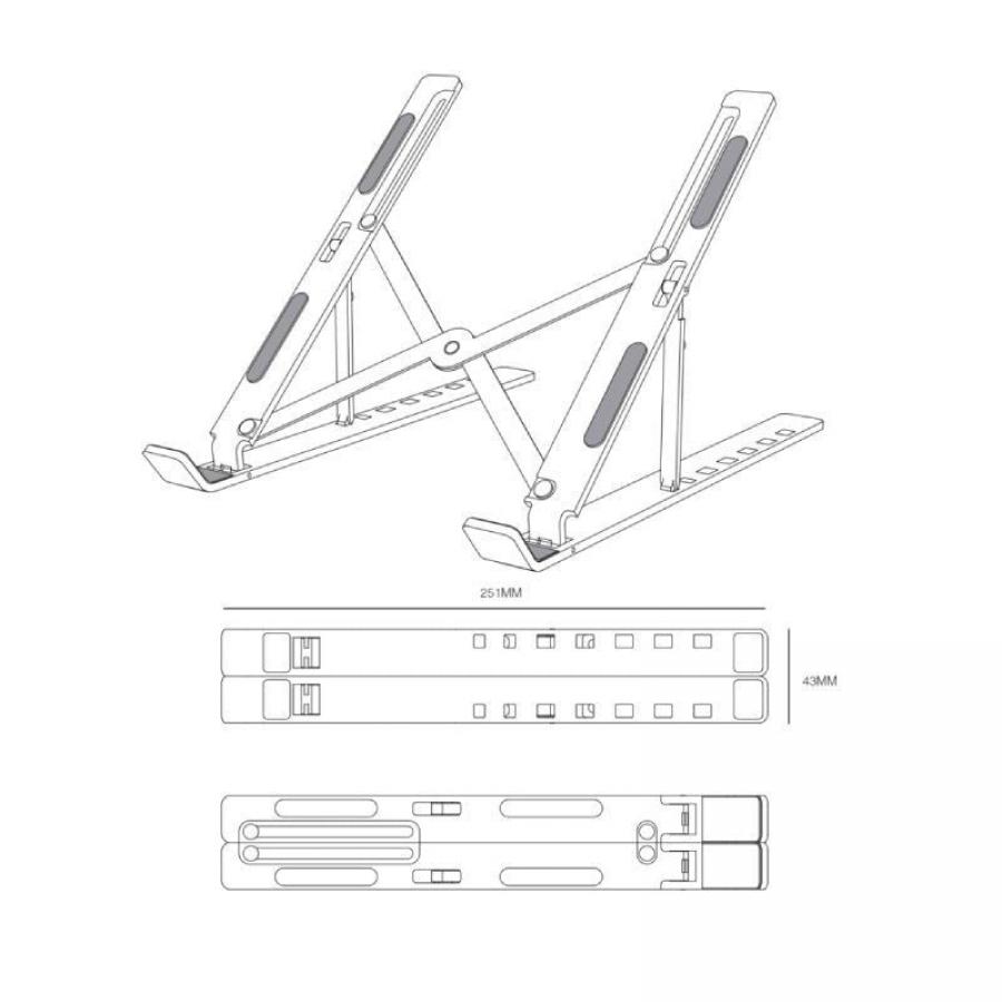 Soporte para Portátil/Tablet Aisens LPS2M-173 hasta 15'