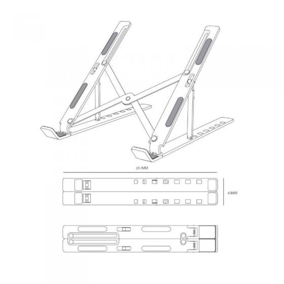 Soporte Aisens LPS2M-175 para Portátil/Tablet hasta 15'