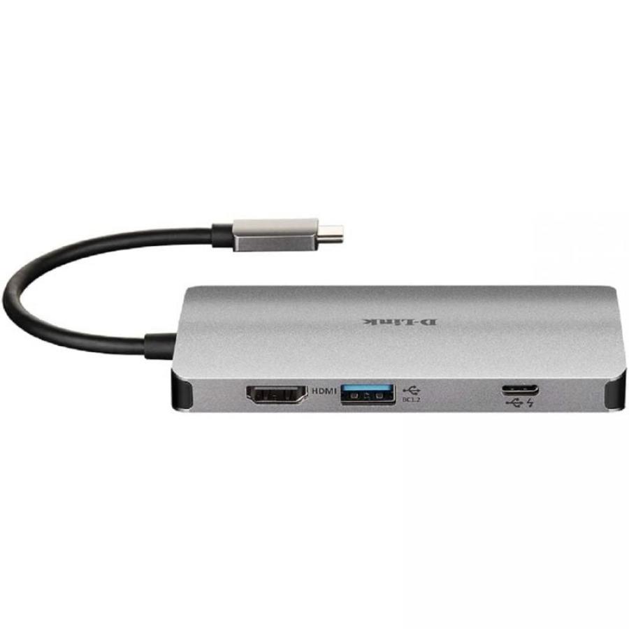 Docking USB Tipo-C D-Link DUB-M810/ 3xUSB/ 1xUSB Tipo-C/ 1xThunderbolt/ 1xHDMI 4K/ 1xRJ45/ 1xLector tarjetas/ Gris