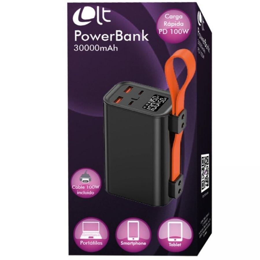 Batería Externa/Powerbank Leotec PowerBank 30000mAh PD/ 100W/ Compatible con Portátiles