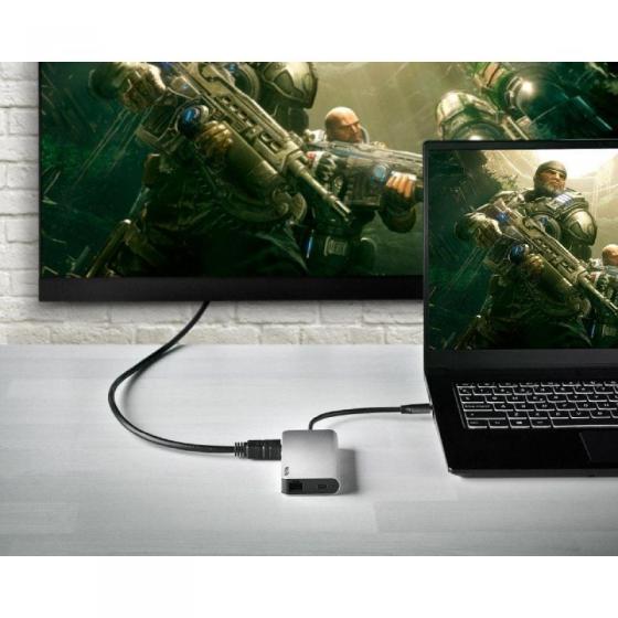 Docking USB Tipo-C NGS WonderDock8/ 3xUSB/ 1xUSB Tipo-C DP/ 1xHDMI 4K/ 1xRJ45/ 1xLector Tarjetas SD