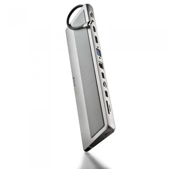 Docking USB Tipo-C NGS WonderDock 12 Pro/ 3xUSB/ 2xHDMI 4K/ 1xVGA/ 1xRJ45/ 1xLector de Tarjetas/ 1xJack 3.5/ 1xUSB Tipo-C PD/ Gr