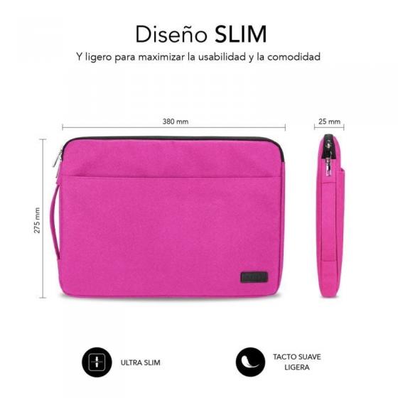 Funda Subblim Urban Laptop Sleeve para Portátiles hasta 14'/ Rosa