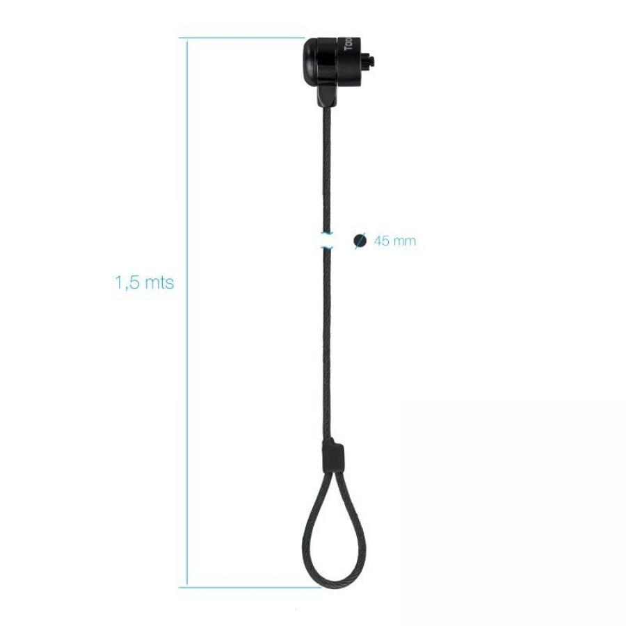 Cable de Seguridad para Portátiles TooQ TQCLKC0025-G/ 1.5m