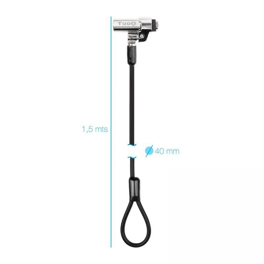 Cable de Seguridad Tipo NANO para Portátiles TooQ TQCLKC0045-G/ 1.5m