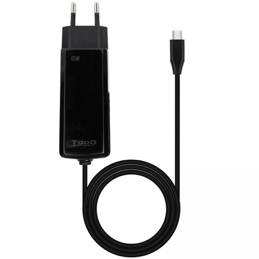 Cargador de Portátil GaN TooQ TQLC-USBCGAN65PD-C USB Tipo-C/ 65W/ Automático/ Voltaje 5-20V
