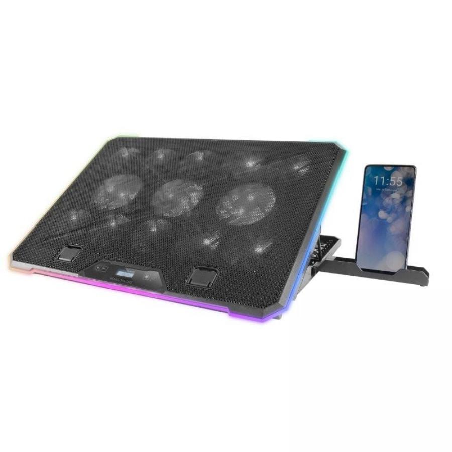 Soporte Refrigerante Mars Gaming MNBC13 para Portátiles hasta 17'/ Iluminación LED