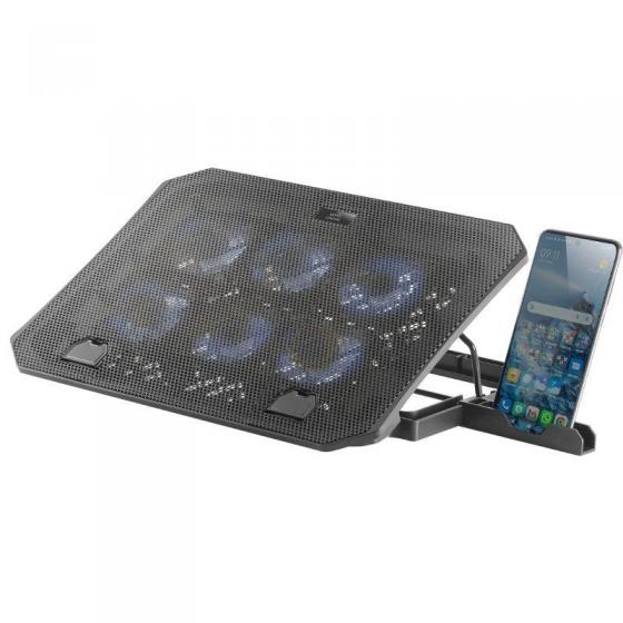 Soporte Refrigerante Mars Gaming MNBC23 para Portátiles hasta 16'/ Iluminación LED