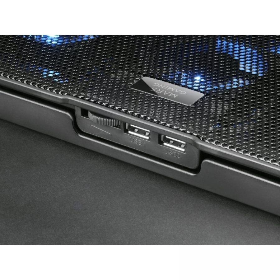 Soporte Refrigerante Mars Gaming MNBC23 para Portátiles hasta 16'/ Iluminación LED