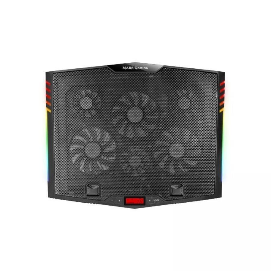 Soporte Refrigerante Mars Gaming MNBC5 para Portátiles hasta 17.3'/ Iluminación LED
