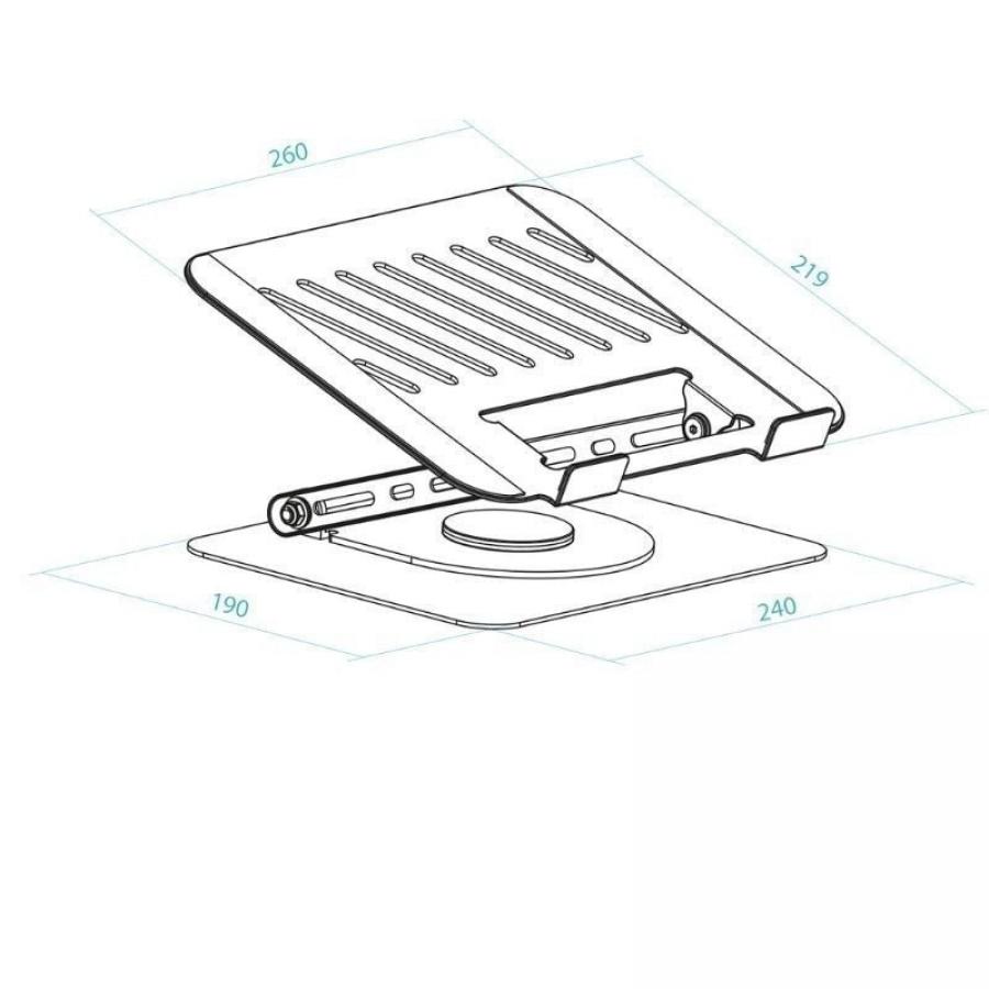Soporte TooQ PH-DAFNE-G para Portátil/ Tablet hasta 17'