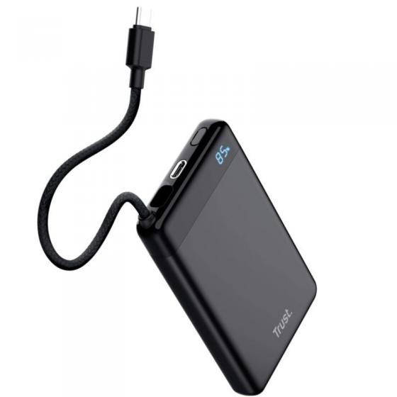Batería Externa/Powerbank Trust Fiera 10000mAh/ 20W/ Incluye Cable USB Tipo-C