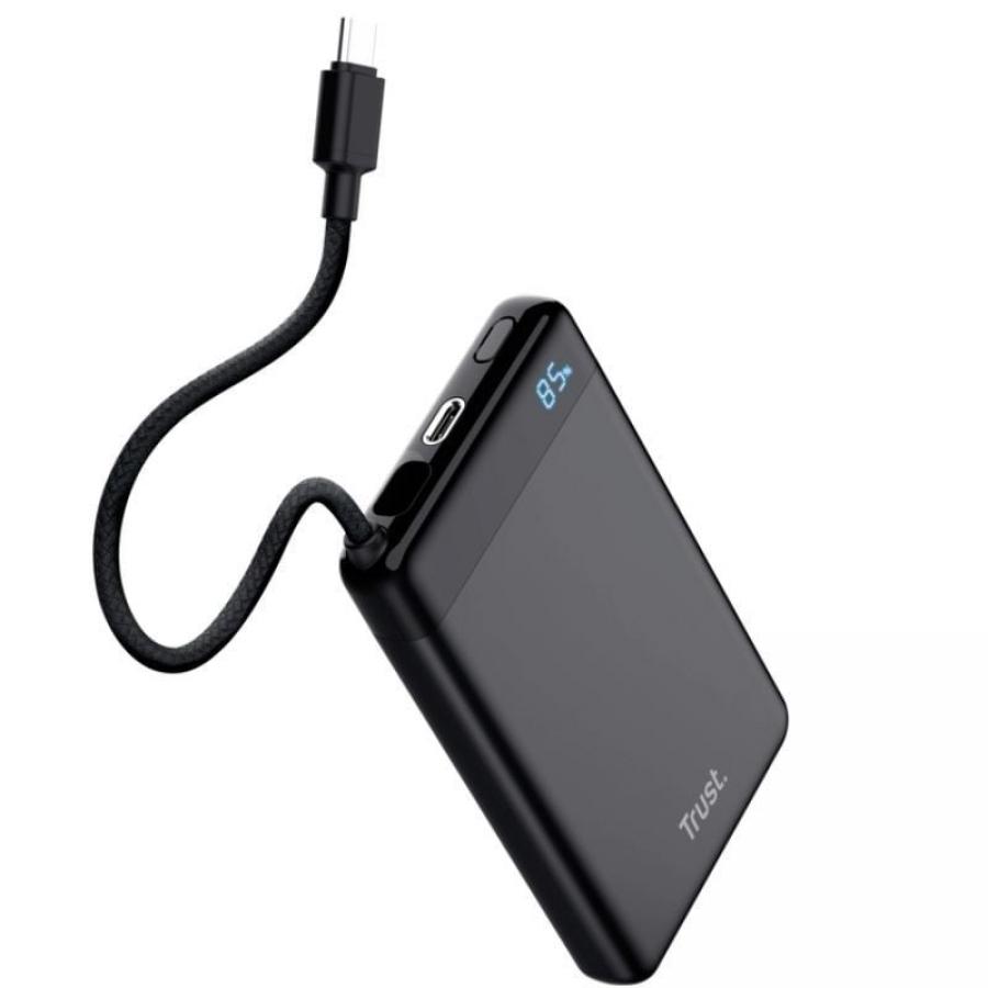 Batería Externa/Powerbank Trust Fiera 10000mAh/ 20W/ Incluye Cable USB Tipo-C