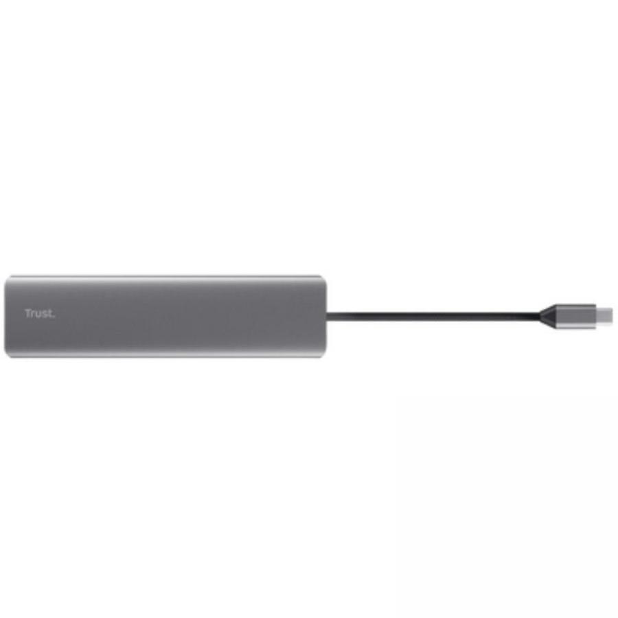 Docking USB Tipo-C Trust Dalyx/ 2xUSB/ 2xHDMI 4K/ 1xDisplayPort/ 1xUSB Tipo-C PD/ Gris