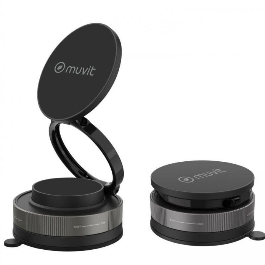 Soporte de Smartphone para Coche Muvit For Change MCCHL0035/ Negro