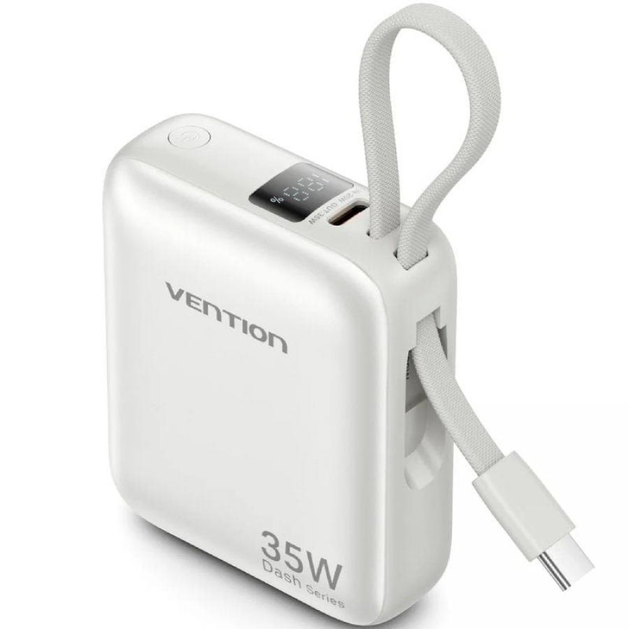 Powerbank 10000mAh Vention FHEN0/ 35W/ Beige/ Incluye Cable USB Tipo-C