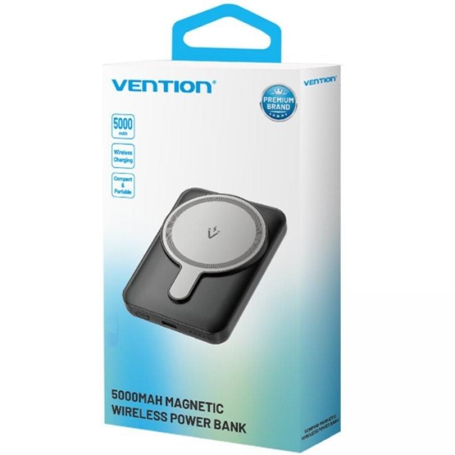 Powerbank 5000mAh Vention FHSW0/ 20W/ Wireless/ Blanca
