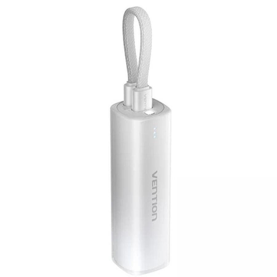 Powerbank 5000mAh Vention FHWM0/ 20W/ Gris/ Incluye Cable USB Tipo-C y Lightning