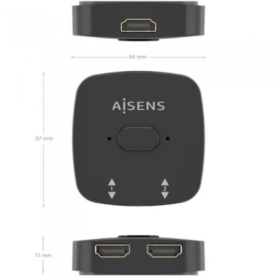 Switch Conmutador 4K HDMI 2.0 Bidireccional Aisens A123-0948 HDMI Hembra - 3x HDMI Hembra