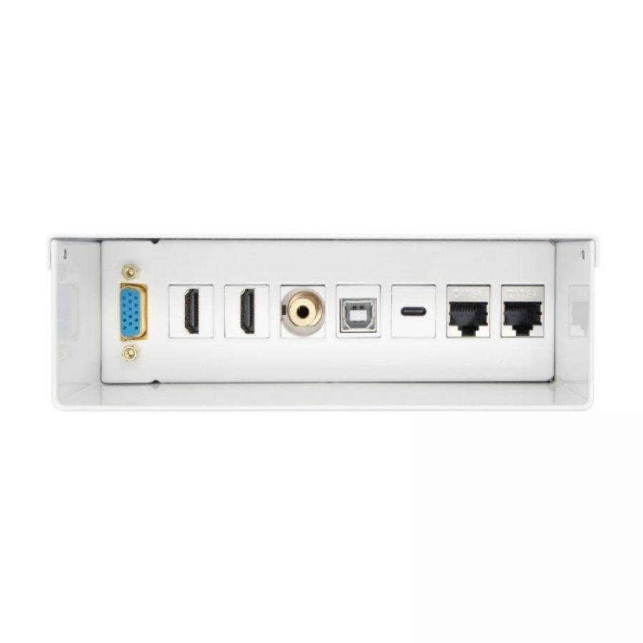 Caja de Conexiones Aisens A127-0720/ VGA - 2x HDMI - Jack 3.5 - USB Tipo-C - USB - 2x RJ45