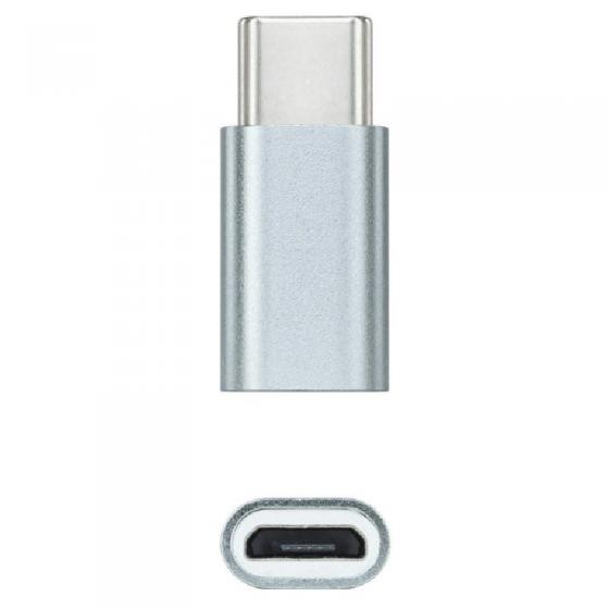 Adaptador Nanocable 10.02.0011/ USB Tipo-C Macho - MicroUSB Hembra