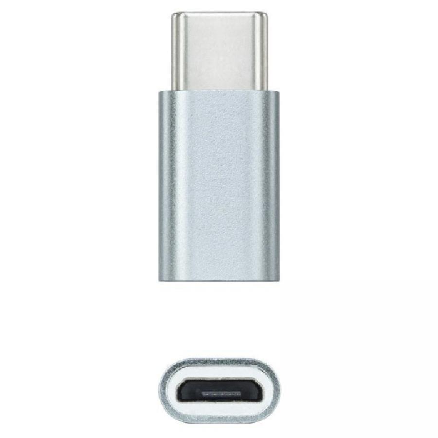 Adaptador Nanocable 10.02.0011/ USB Tipo-C Macho - MicroUSB Hembra