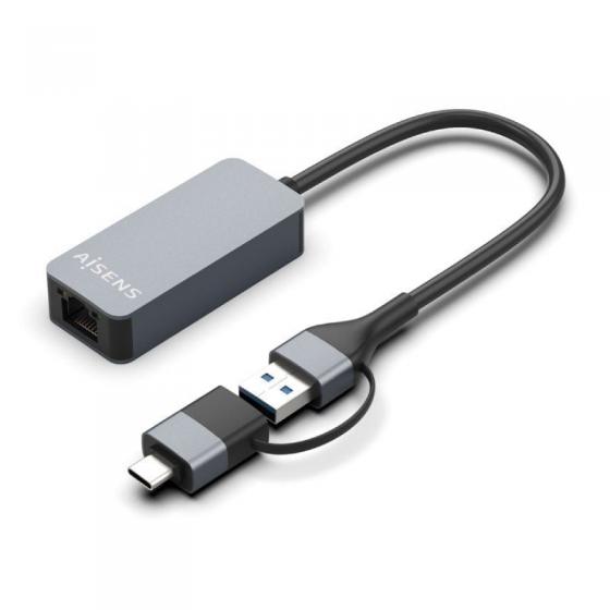 Adaptador USB - USB Tipo-C - RJ45 Aisens A109-0710/ 2500Mbps