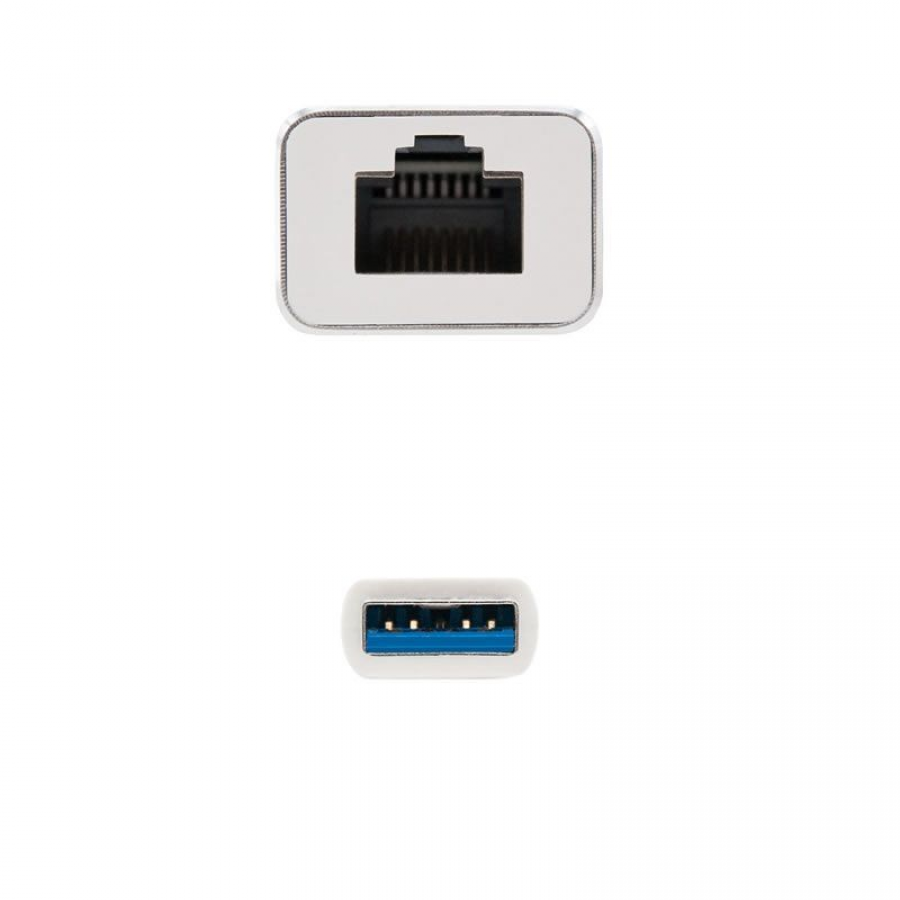 Adaptador USB 3.0 - RJ45 Nanocable 10.03.0401/ 1000Mbps