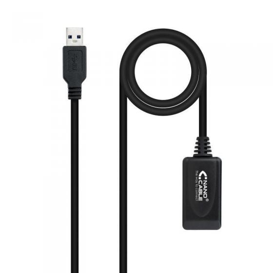CABLE ALARGADOR USB 3.0 CON AMPLIFICADOR NANOCABLE 10.01.0311 - CONECTORES A MACHO/A HEMBRA - 5 METROS