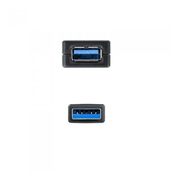 Cable Alargador USB 3.0 con Amplificador Nanocable 10.01.0311/ USB Macho - USB Hembra/ 5m/ Negro