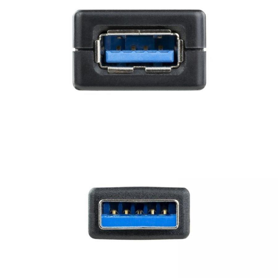 Cable Alargador Amplificador USB 3.0 Nanocable 10.01.0312/ USB Macho - USB Hembra/ 10m/ Negro