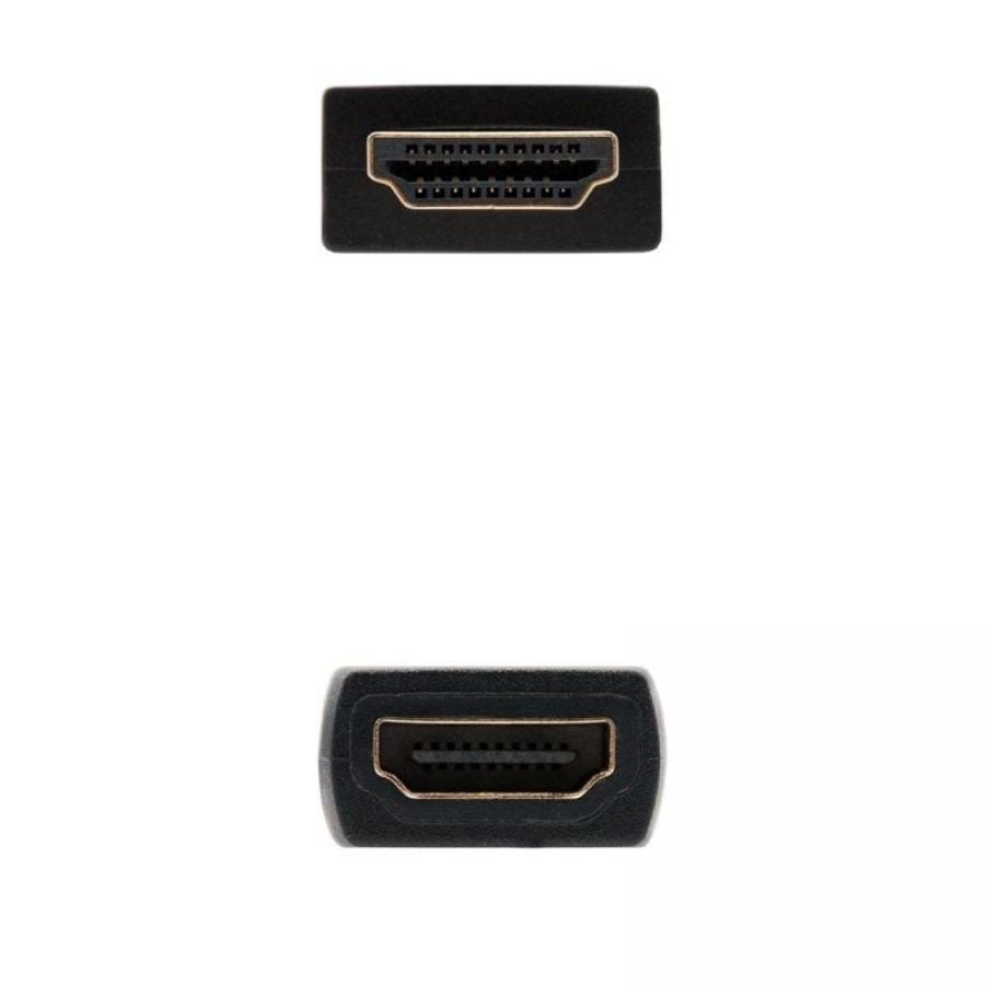 Cable Alargador HDMI Nanocable 10.15.1013/ HDMI Macho - HDMI Hembra/ 3m/ Negro