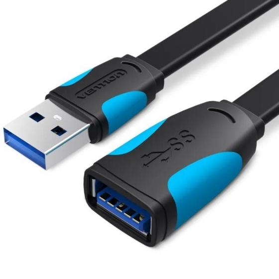 Cable Alargador USB 3.0 Vention VAS-A13-B150/ USB Macho - USB Hembra/ 1.5m/ Negro y Azul
