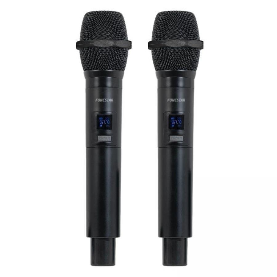Micrófono Inalámbrico Doble Mano UHF Fonestar SONAIR-2M/ Incluye Receptor
