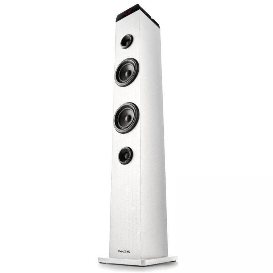 Torre de Sonido con Bluetooth NGS SKY CHARM PRO/ 80W/ 2.0/ Blanca