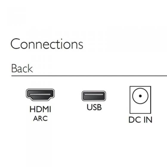 Barra de Sonido con Bluetooth Philips TAB4000/10/ 60W/ 2.0/ Negra