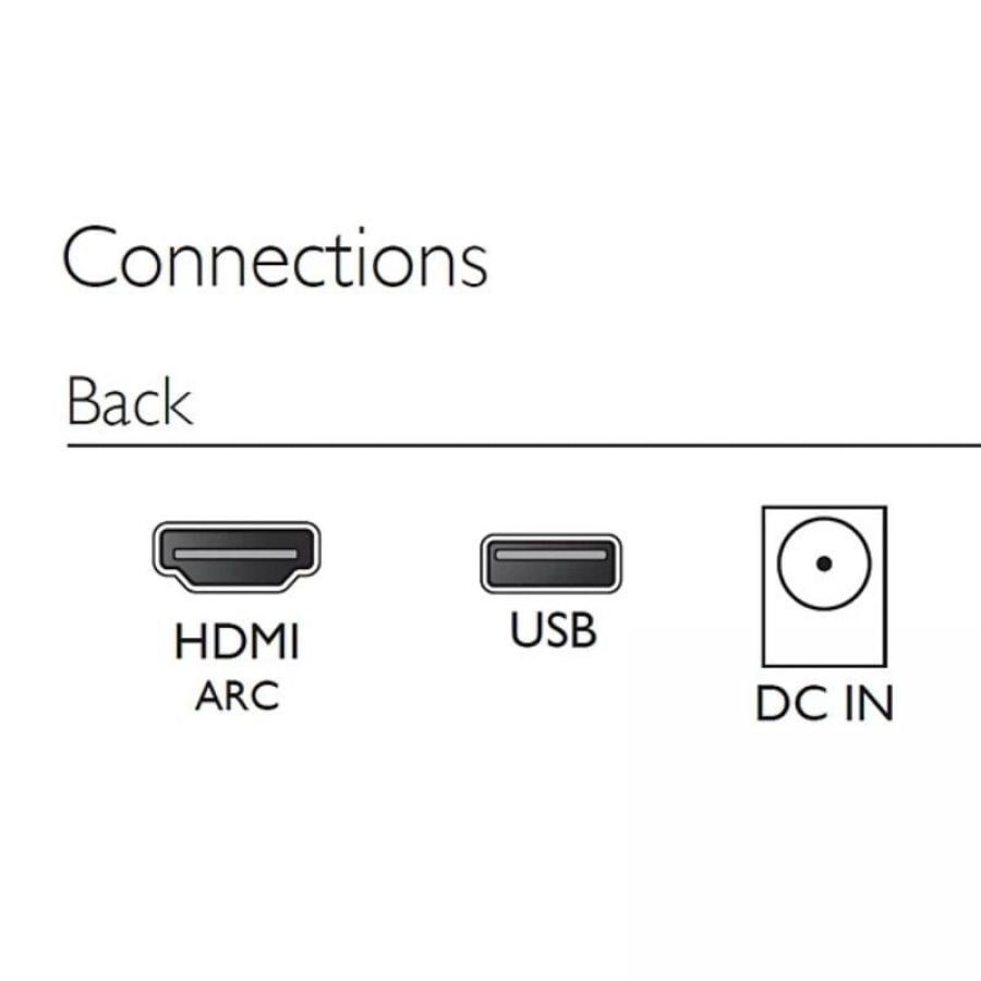 Barra de Sonido con Bluetooth Philips TAB4000/10/ 60W/ 2.0/ Negra