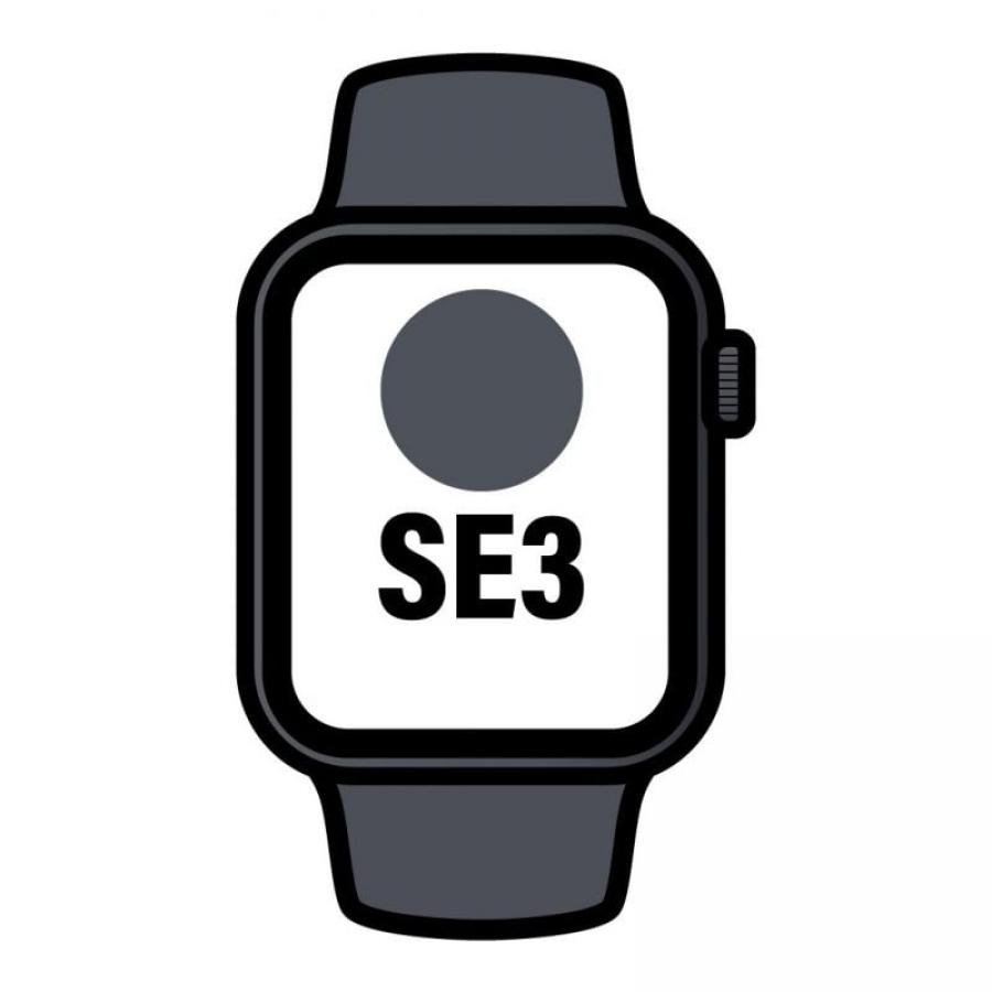 Apple Watch SE3/ GPS/ 40mm/ Caja de Aluminio Medianoche/ Correa Deportiva Negra S/M