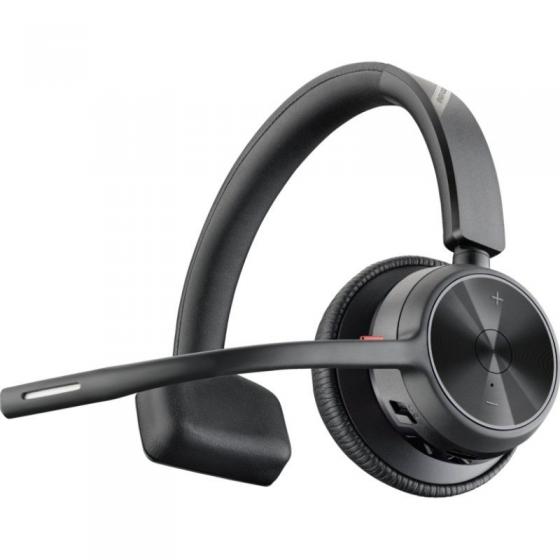 Auricular Inalámbrico Poly Voyager 4310 + Adaptador BT700 + Base de Carga/ con Micrófono/ Bluetooth/ Negro