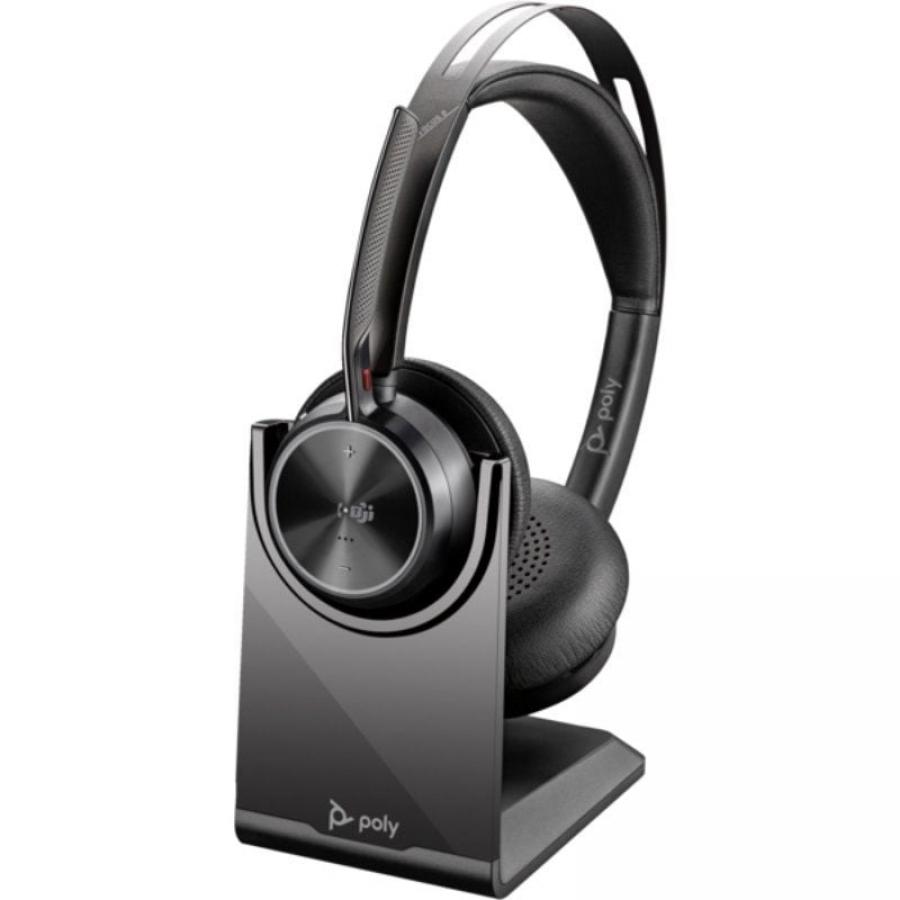 Auriculares Inalámbricos Poly Voyager Focus 2 Microsoft Teams + Adaptador USB-C-A + Soporte de Carga/ con Micrófono/ Bluetooth/ 